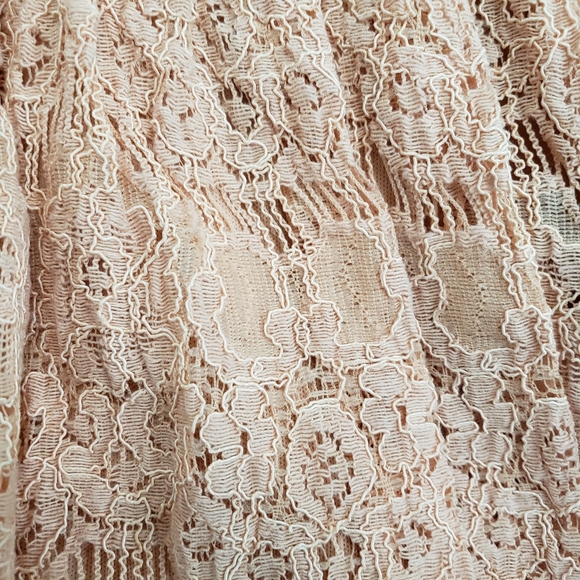 Love Blind Midi Halter Neck Dress in Orange Floral Lace Women's Size S - Picture 5 of 6